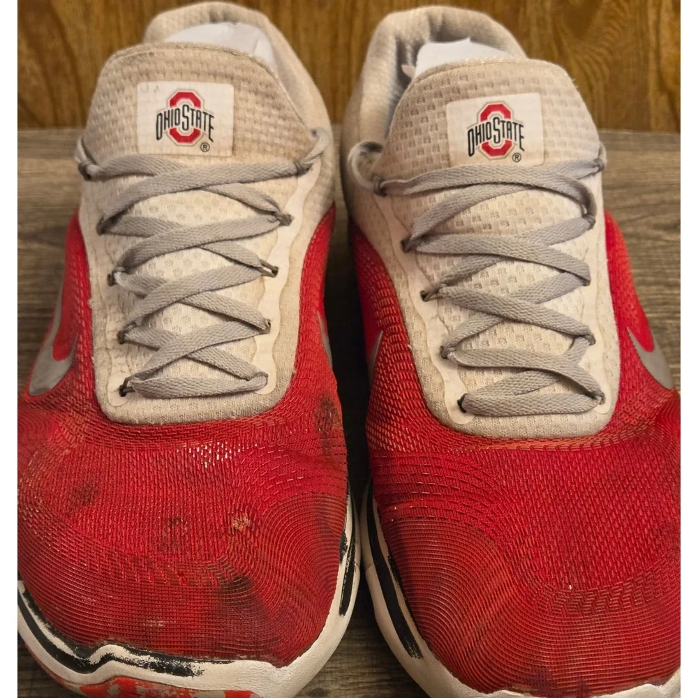 Nike Free Trainer V7 Ohio State Buckeyes Shoes Mens 13 Red Gray White